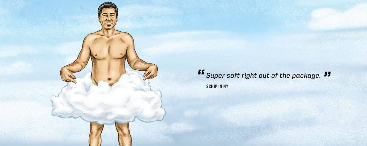 man standing in a soft cloud