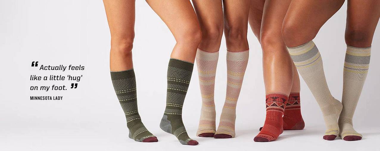 Women with different colored socks