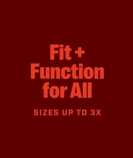 Plus Size, Fit and Function for All, Sizes up to 3x