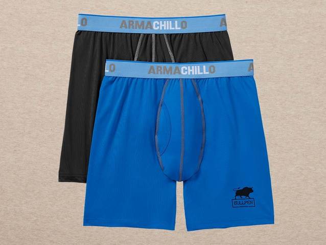 men's armachillo bullpen boxer briefs in black and blue