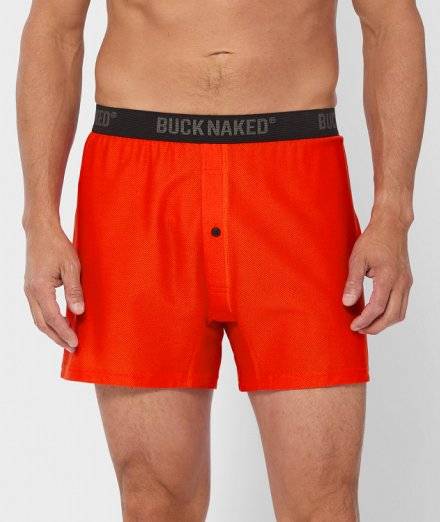Man wearing orange boxers.