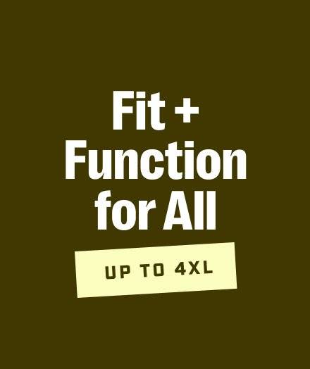 Headline: Fit & Function for All, Up to 4XL