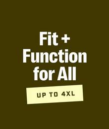 Headline: Fit & Function for All, Up to 4XL