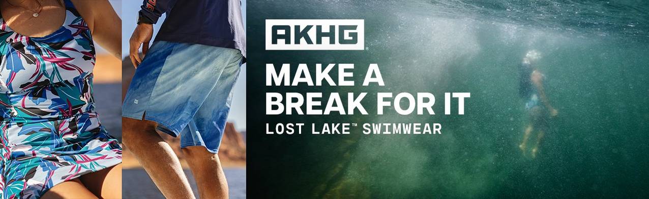 AKHG Lost Lake Swimwear. Make a break for it.