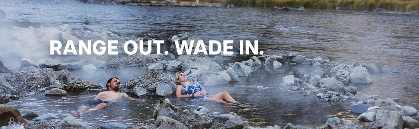 AKHG Co-ed Swimwear Banner. Range Out Wade In.