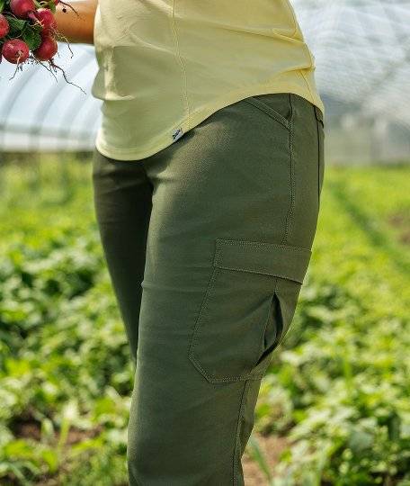 women's green work pants