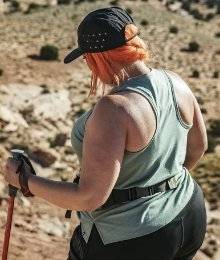 woman hiking in utah