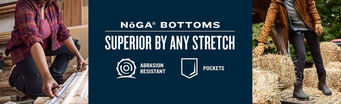 noga bottoms are superior by any stretch with abrasion resistance and plenty of pockets