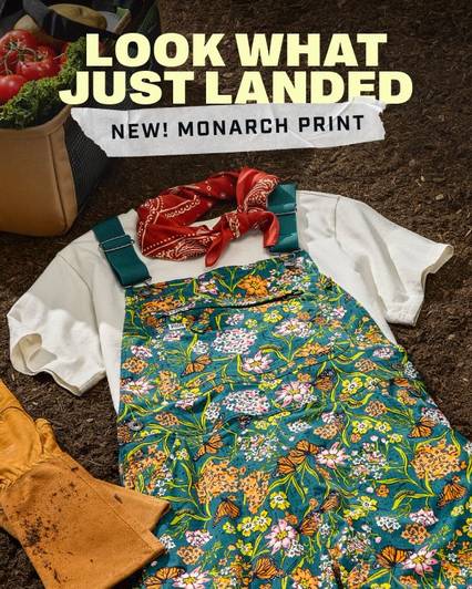 Headline: Look What Just Landed. New! Monarch Print
