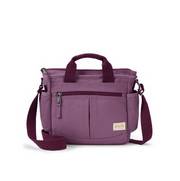 Purple canvas bag.