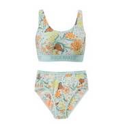 Floral bra and underwear set.