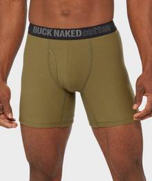 Olive green men's boxer briefs.