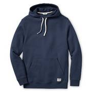 Navy blue hooded sweatshirt.
