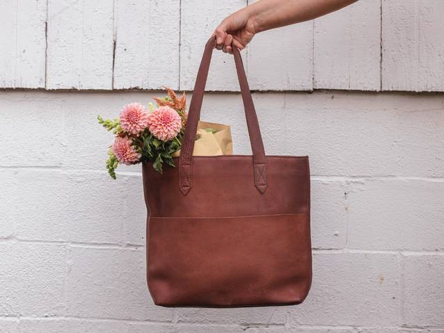 lifetime leather tote