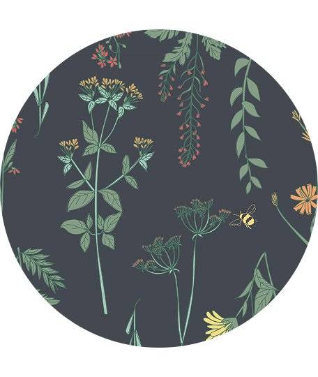 Navy wildflowers pattern