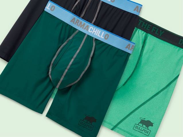 Three pairs of men's underwear