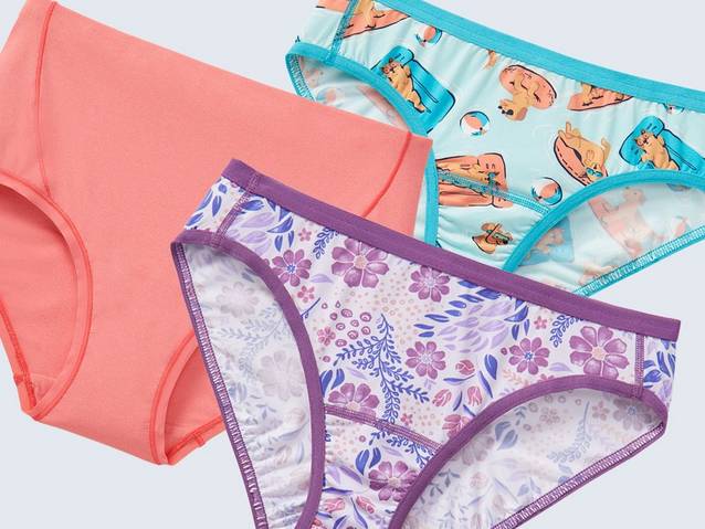 Three pairs of women's underwear