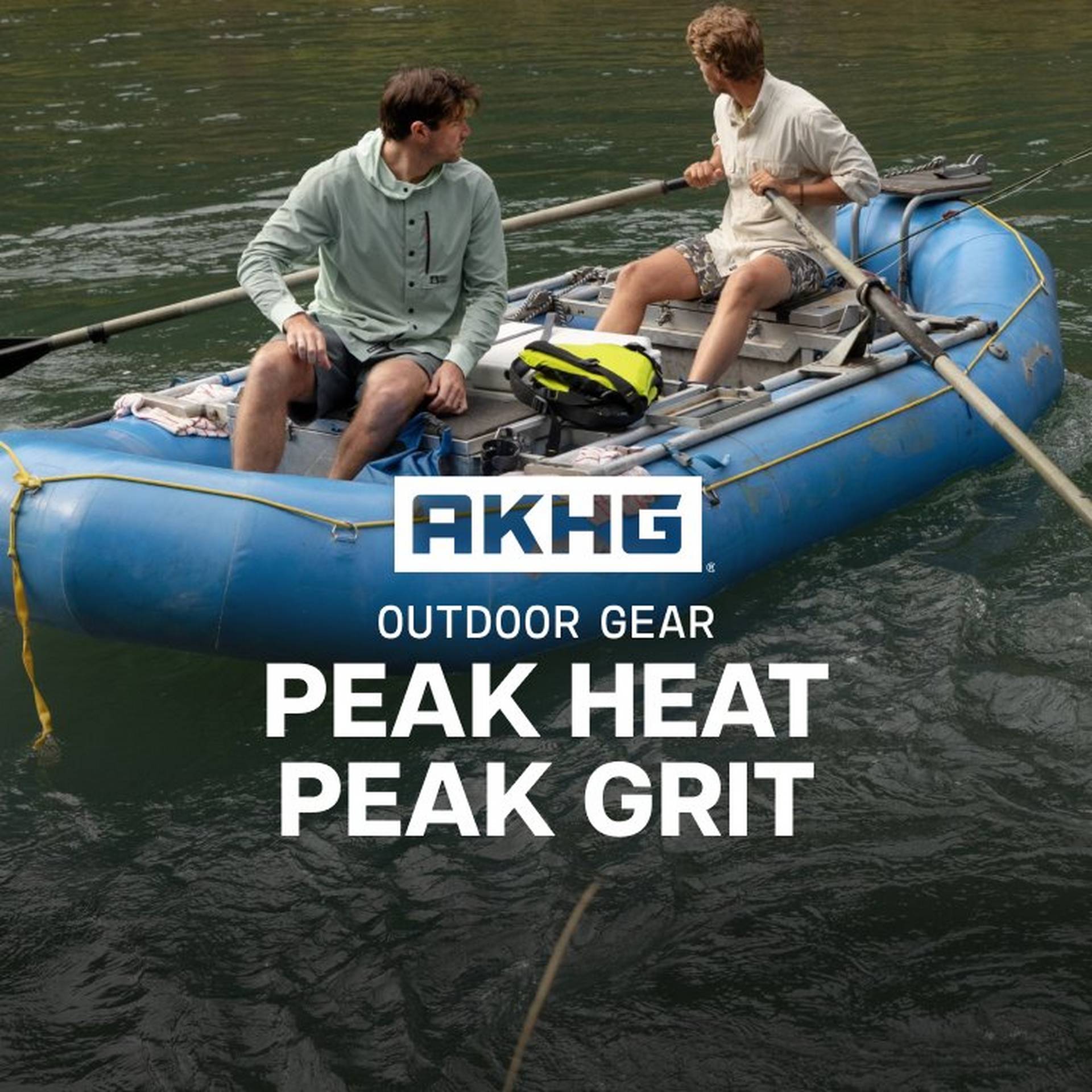 Two men on raft