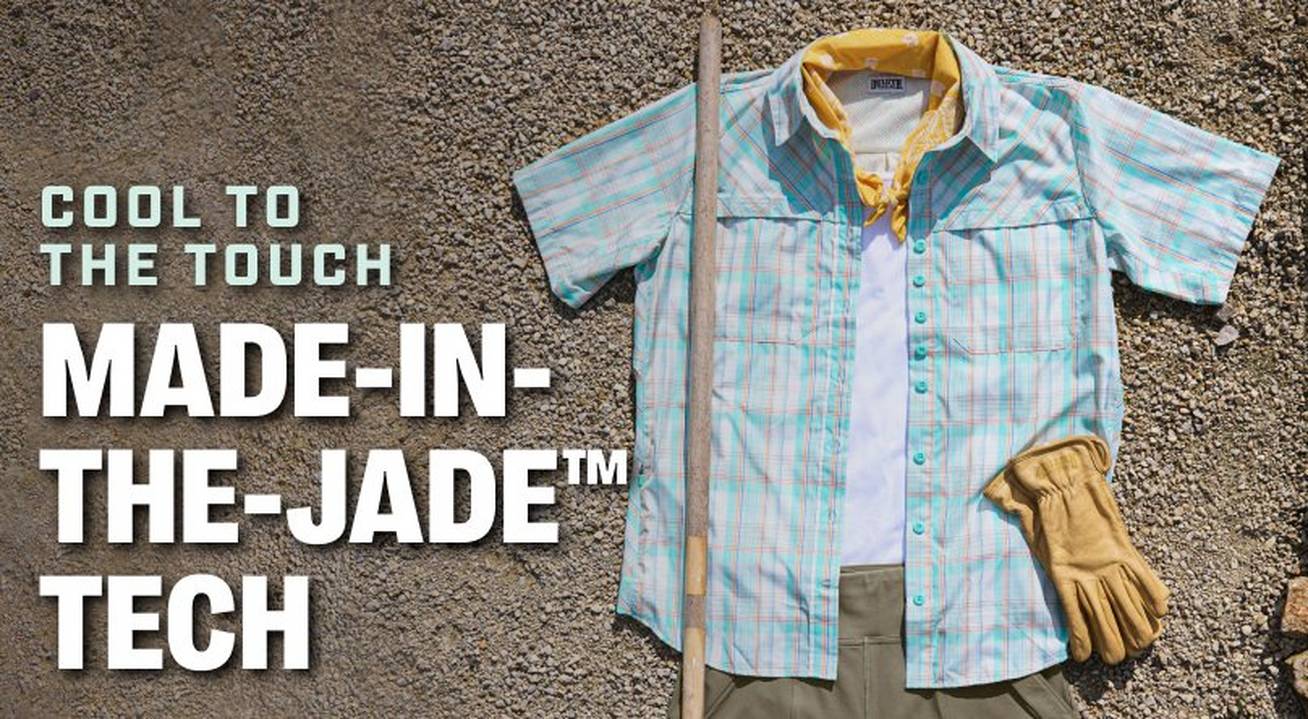 Headline: Cool to the Touch. Made-In-The-Jade™ Tech