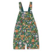 Butterfly and floral patterned short overalls