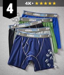 4. An assortment of Armachillo boxer briefs. 4K+ five-star reviews.