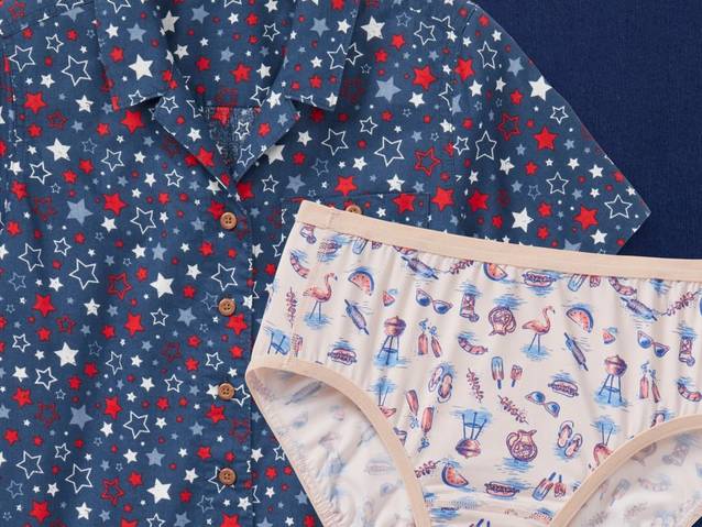 Women's pajamas and underwear.