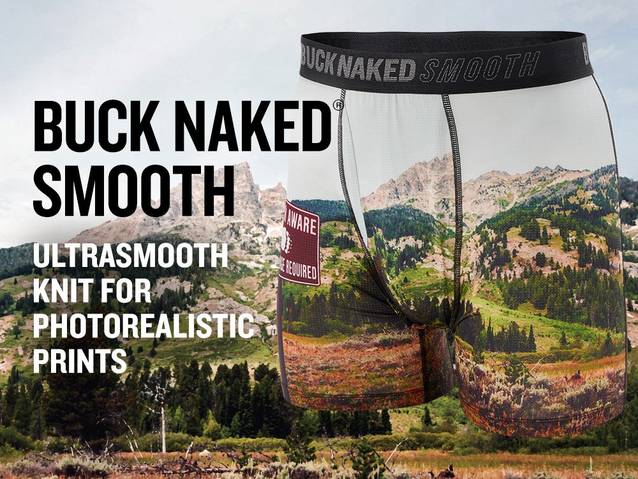 buck naked smooth, ultrasmooth knit for photorealistic prints