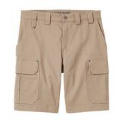 Khaki cargo shorts.