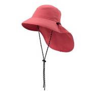 Red sun hat.