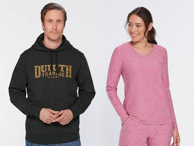 a male and female studio model wearing loungewear