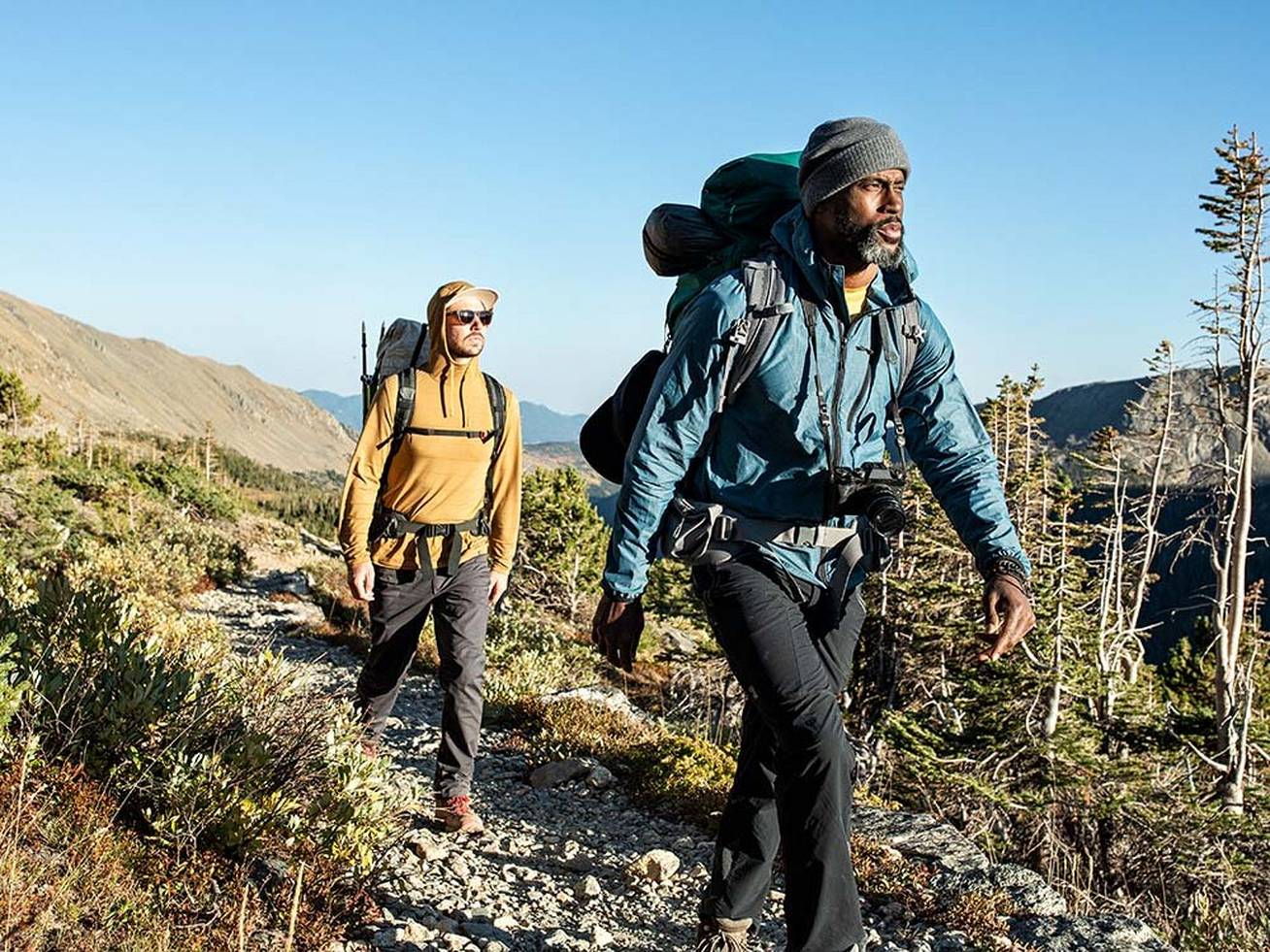 Men with hiking gear