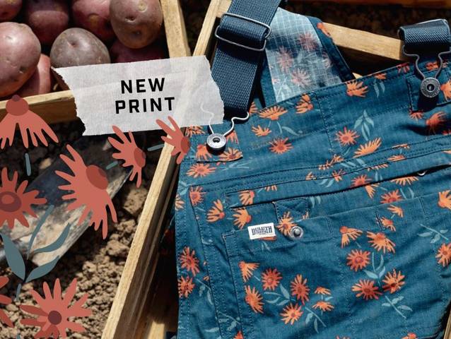 Floral patterned overalls