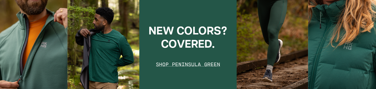 New Colors? Covered. CTA: Shop Peninsula Green