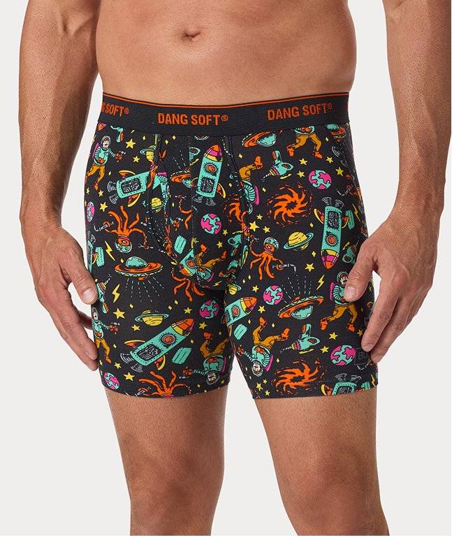 Outer space patterned boxer briefs