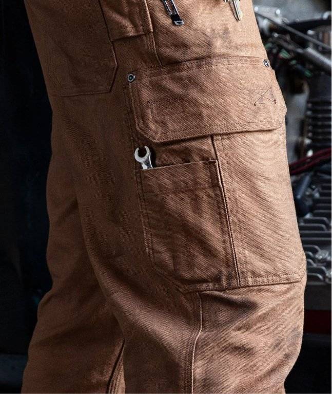 Man wearing brown cargo pants.