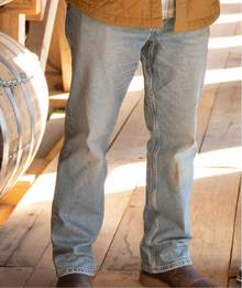 Man wearing blue jeans.