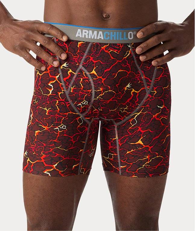 Lava patterned boxer briefs.