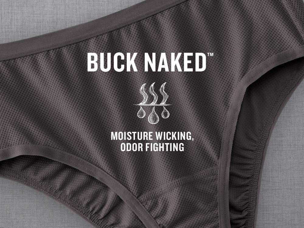 gray Buck Naked moisture wicking, odor fighting underwear