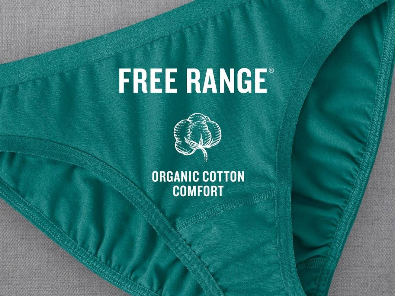 Free Range organic cotton comfort underwear