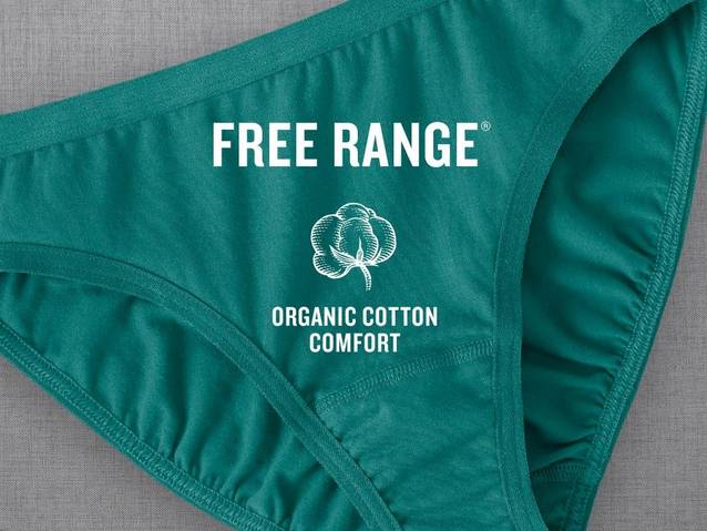 Free Range organic cotton comfort underwear