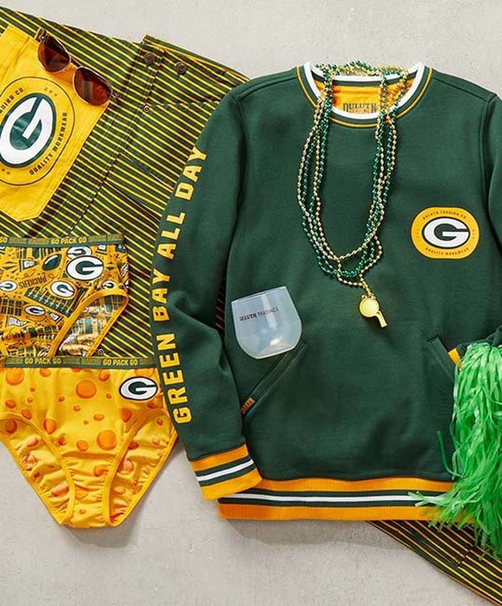 Assortment of women's Packers branded clothing