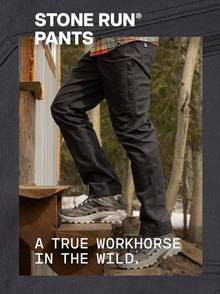 Men's dark grey pants.
