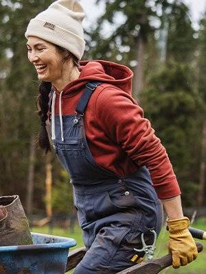 woman in a souped-up sweats hoodie