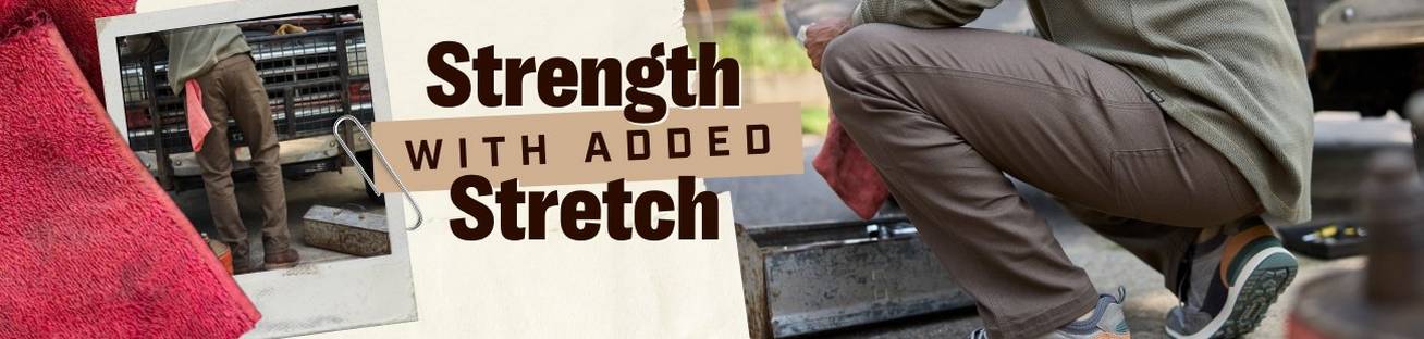 Man crouching in DuluthFlex® Fire Hose® Pants