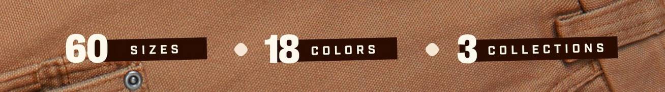 60 Sizes, 18 Colors, 3 Collections