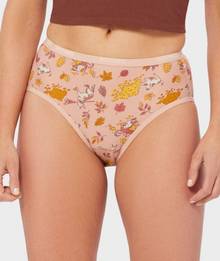 Women's briefs with autumn pattern.