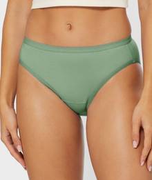 Green women's hi-cut underwear.
