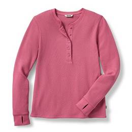 Pink Henley long sleeve shirt