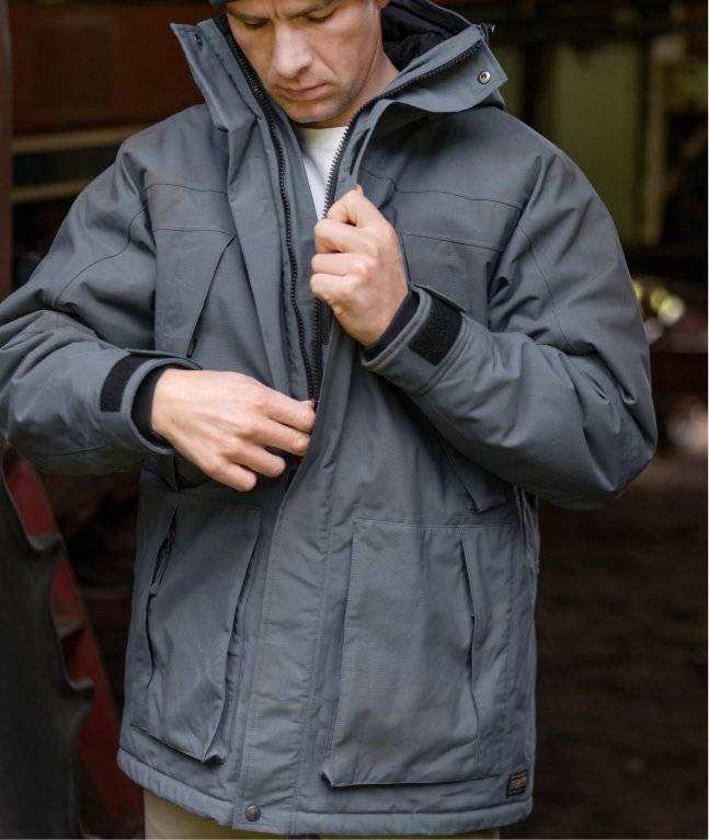 Man wearing a blue jacket