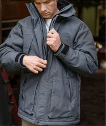 Man wearing a blue jacket